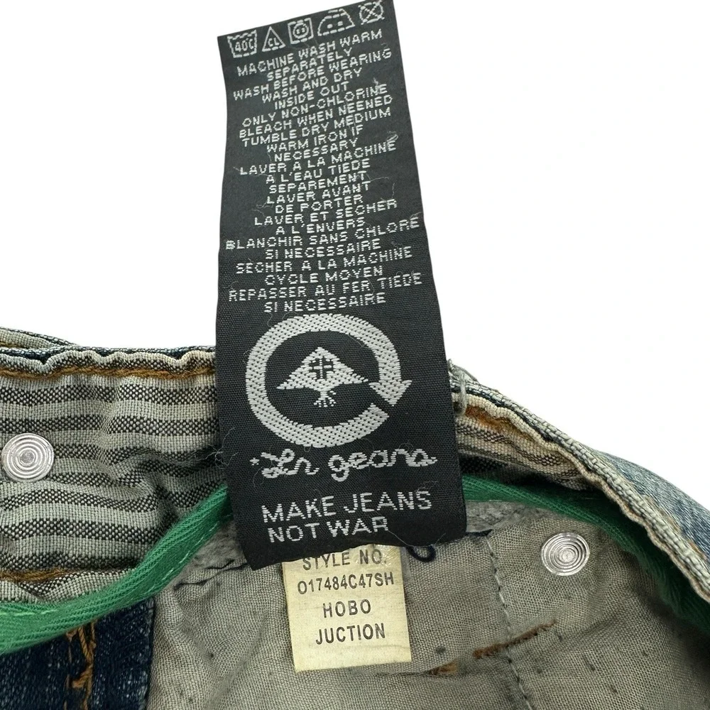 LRG Lifted Research Group Make Jeans Not War Jean Shorts Embroidered NWT‎ 32